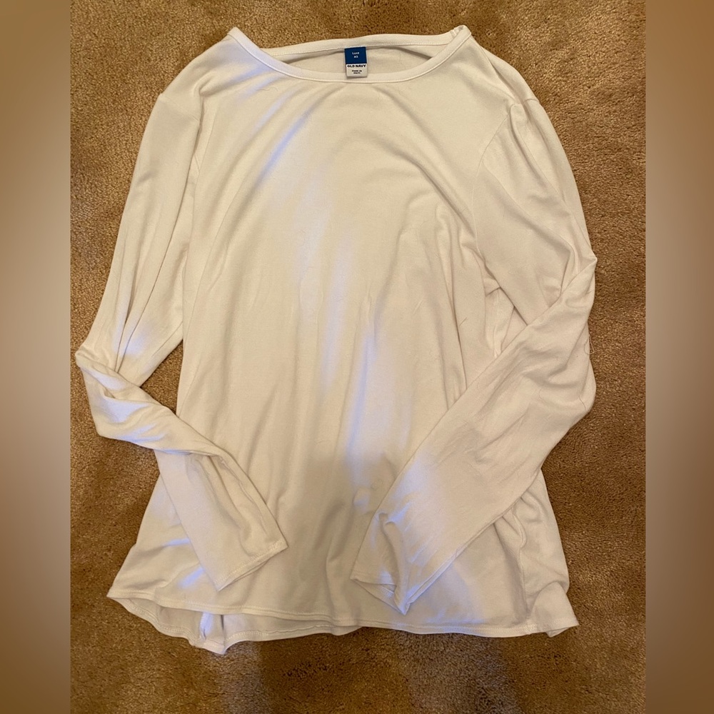 White flowy top